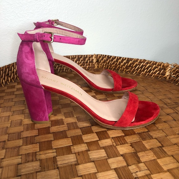 Stuart Weitzman Shoes - Stuart Weitzman color block strappy sandals heeled
